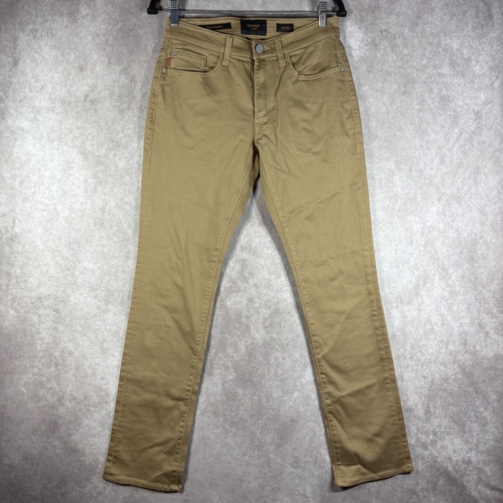 Outpost Makers Pants Mens 29x32 Khaki Slim Straight Superior Stretch Casual NEW